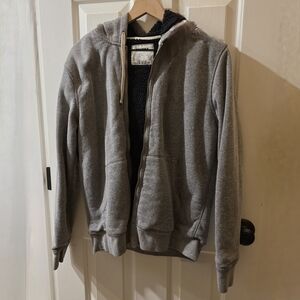 Sonoma Black Sherpa-Lined Zip Hoodie